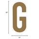 Gold Letter (G) Corrugated Plastic Yard Sign, 30in
